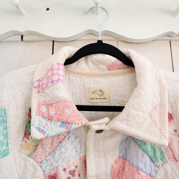 Upcycled Patchwork Quilt Chore Coat Barn Jacket M • L • XL - Picture 9 of 14